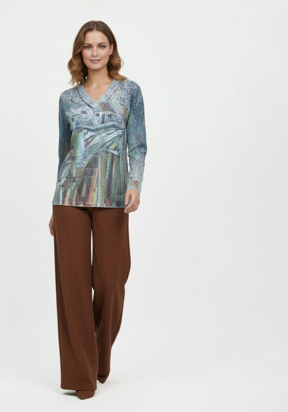 Джемпер с принтом Евдокия шир.  580, рис. 8