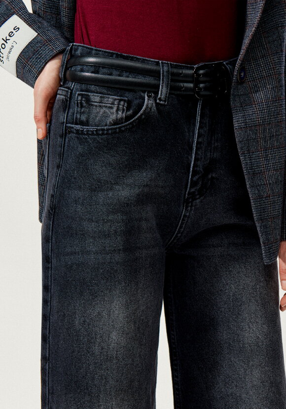 Джинсы прямого кроя с высокой посадкой шир.  580, рис. 19