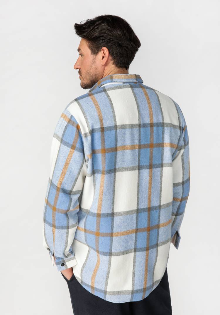 Рубашка мужская в крупную клетку шир.  750, рис. 13