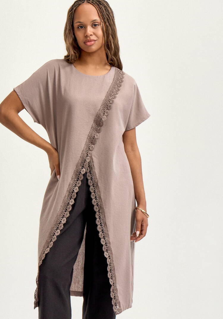 Туника изо льна с кружевом шир.  750, рис. 16