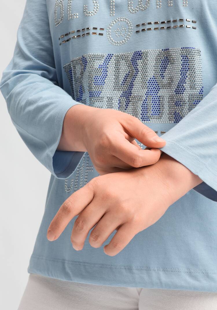 Лонгслив с декором из страз шир.  750, рис. 50