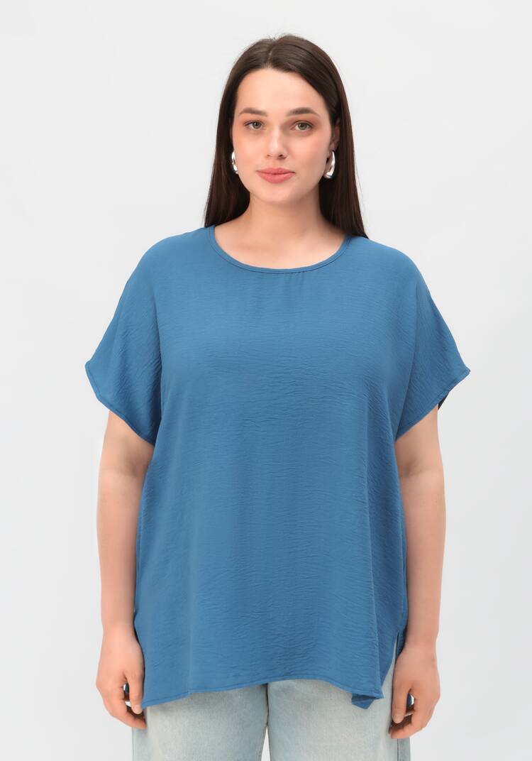 Блуза базовая со спущенной линией плеча шир.  750, рис. 44