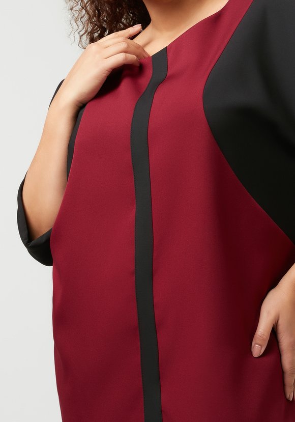 Блуза комбинированная оверсайз шир.  580, рис. 4