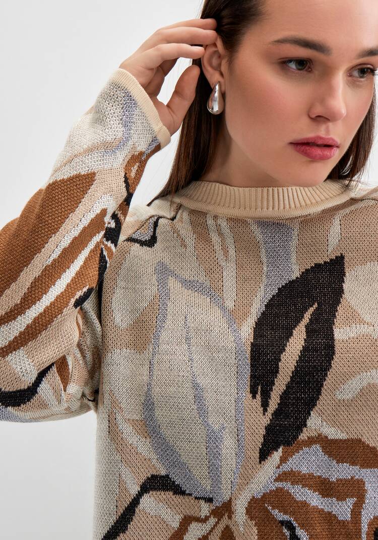 Джемпер с растительным орнаментом шир.  750, рис. 4