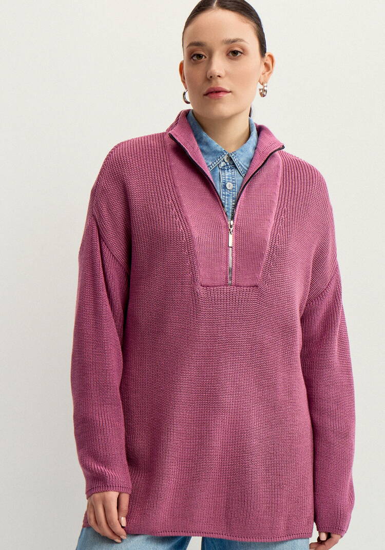 Свитер с высокой горловиной на молнии шир.  750, рис. 17