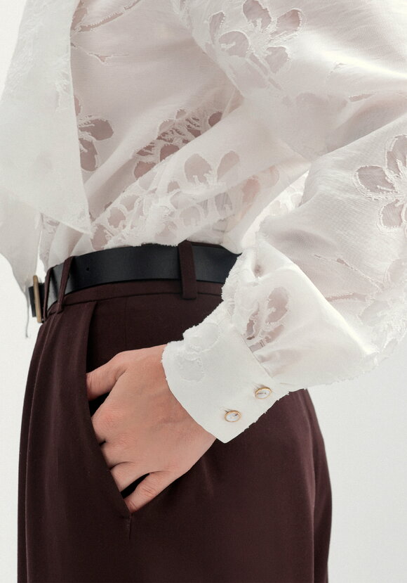 Блуза со съемным бантом шир.  580, рис. 6