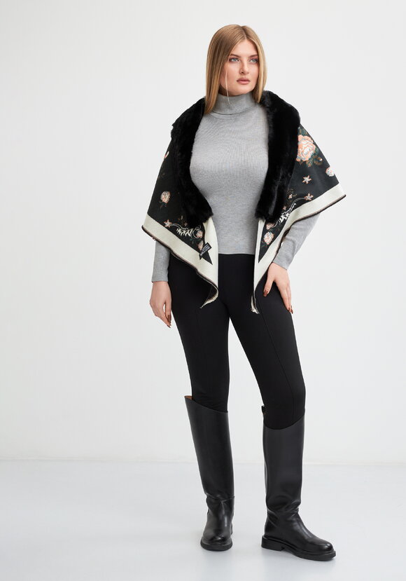 Шаль с отделкой мехом Анжелика шир.  580, рис. 15