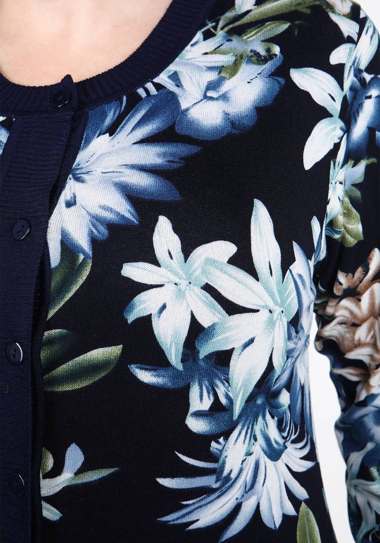 Кардиган Цветочная иллюзия шир.  750, рис. 16