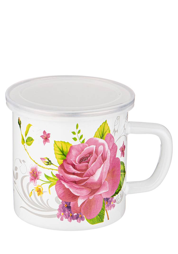 Кружка эмалированная с пластиковой крышкой шир.  750, рис. 7