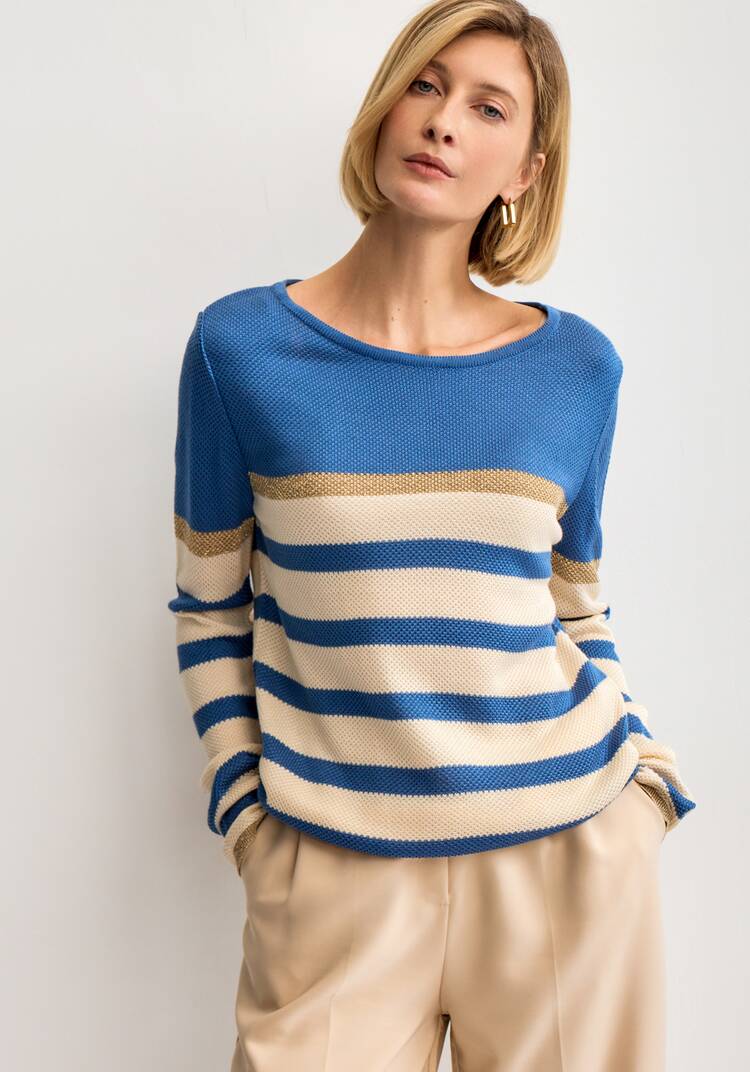 Джемпер в полоску с метанитью шир.  750, рис. 3