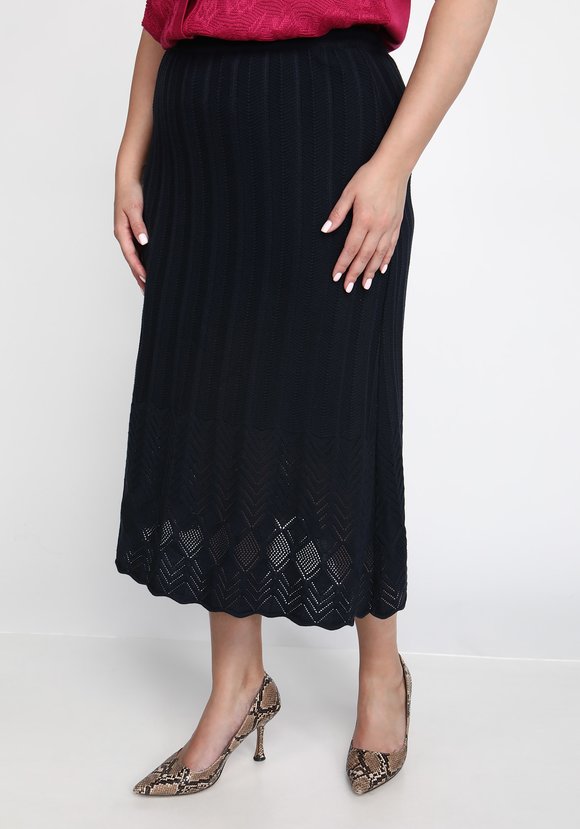 Юбка с ажуром по низу шир.  580, рис. 7