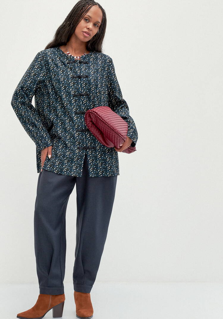 Блуза с оригинальными застежками шир.  750, рис. 17