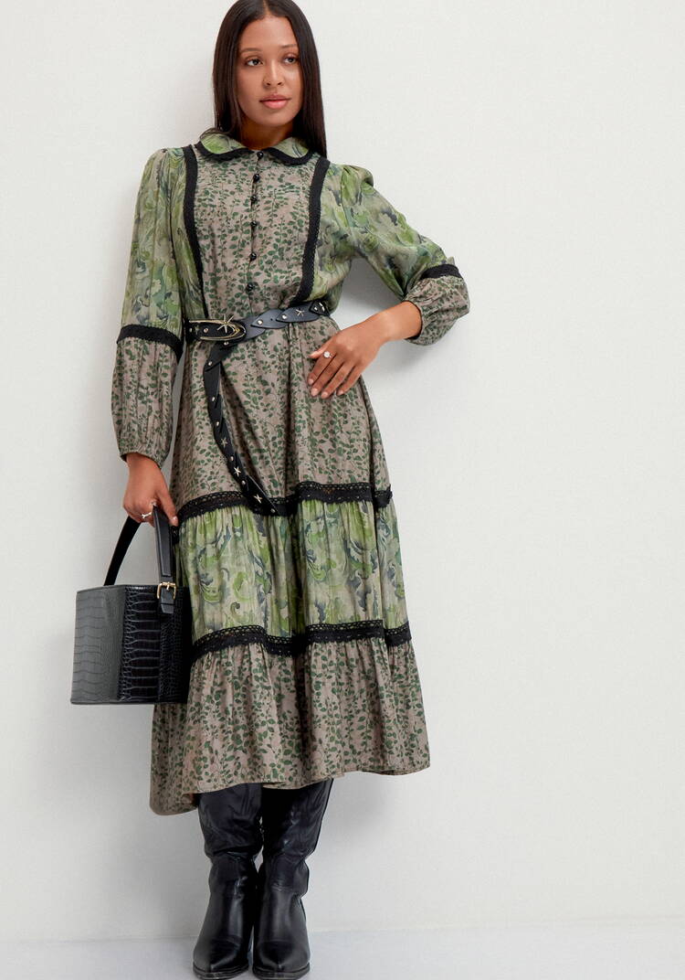 Платье с вставками кружева шир.  750, рис. 8