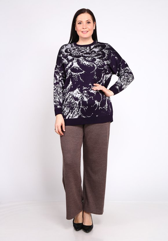 Туника свободного кроя с цветочным орнаментом шир.  580, рис. 7