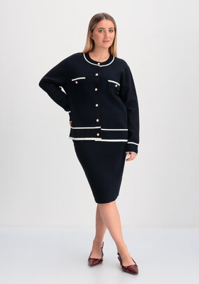 Костюм в стиле олд мани (пиджак и юбка)