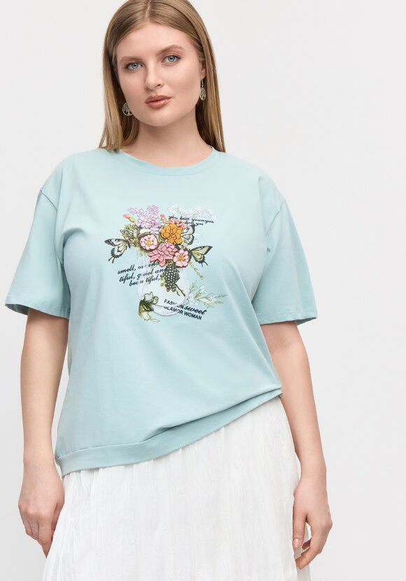 Футболка с вишивкой Флоранс шир.  580, рис. 2