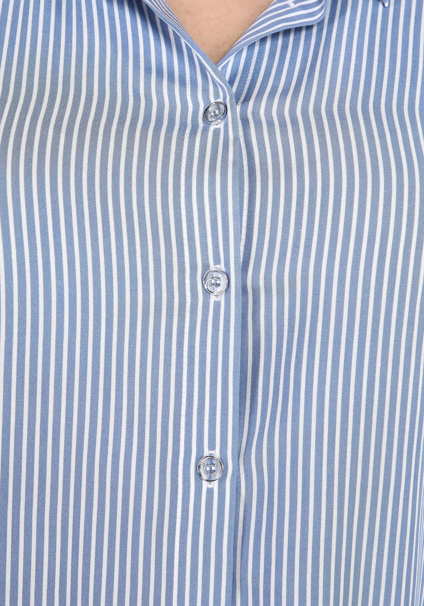 Классическая блуза с длинным рукавом Julia Weber, размер 48, цвет голубой - фото 4