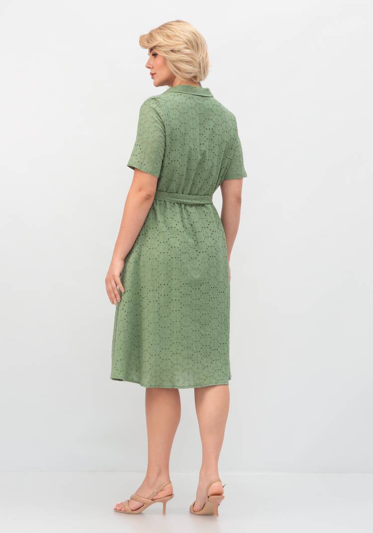 Платье из хлопка с поясом шир.  750, рис. 12