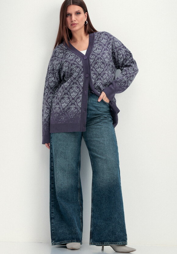 Кардиган с узорами и эффектом деграде шир.  580, рис. 24