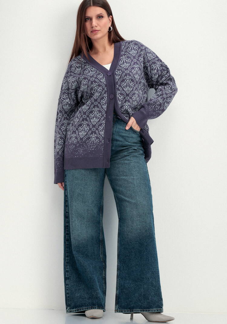 Кардиган с узорами и эффектом деграде шир.  750, рис. 24