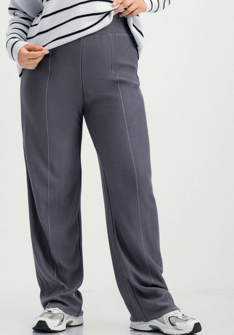 Брюки прямые вязаные со стрелкой шир.  750, рис. 16