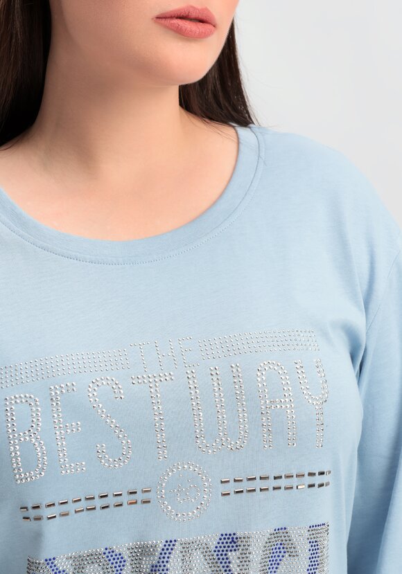 Лонгслив с декором из страз шир.  580, рис. 48