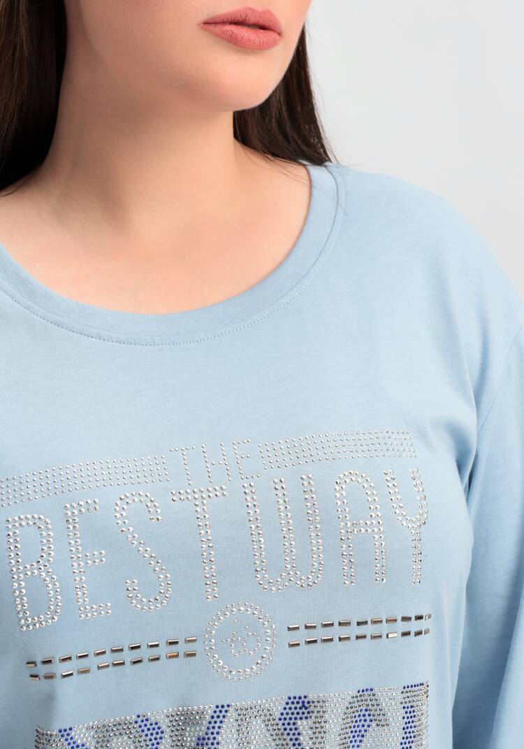 Лонгслив с декором из страз шир.  750, рис. 48