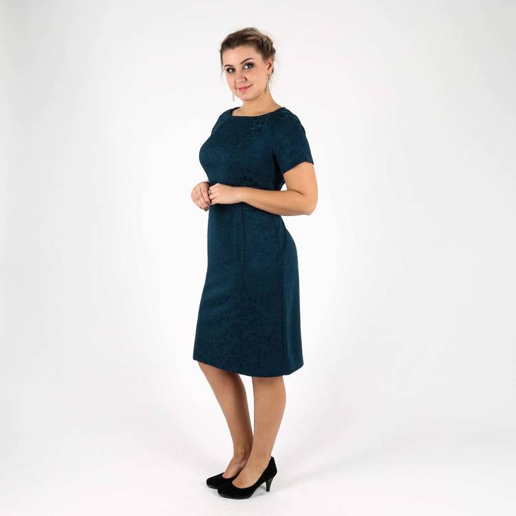 Платье-миди с коротким рукавом шир.  750, рис. 8