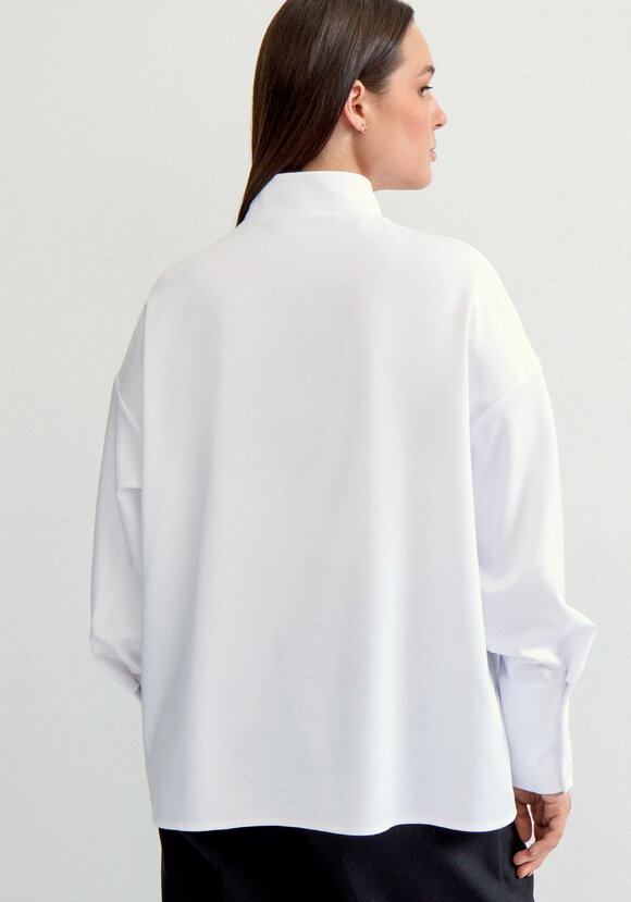 Блуза комбинированная с воротником-стойкой шир.  580, рис. 8