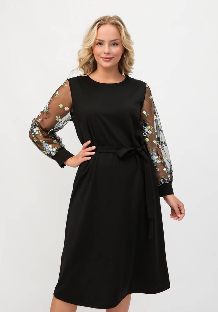 Платье свободного кроя с объемным рукавом шир.  750, рис. 9