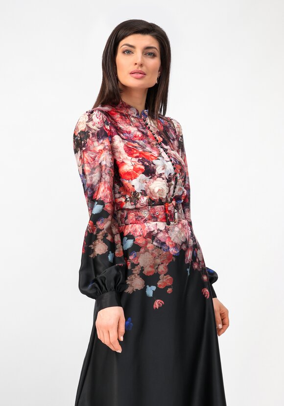 Платье с градиентным цветным рисунком шир.  580, рис. 20