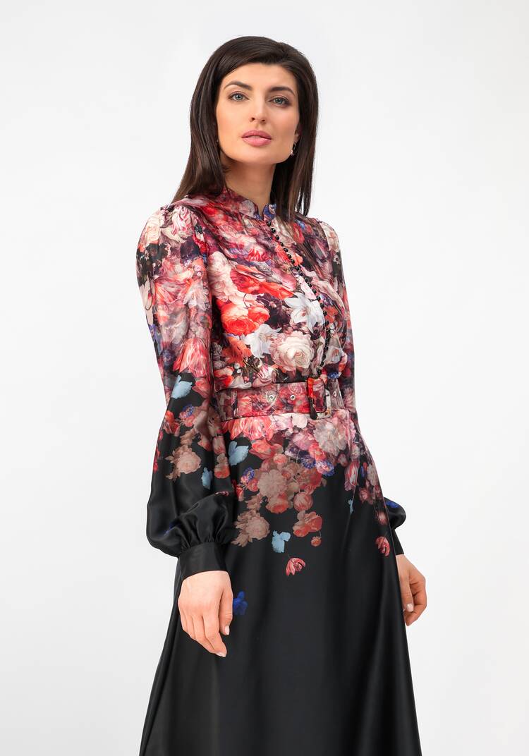 Платье с градиентным цветным рисунком шир.  750, рис. 20