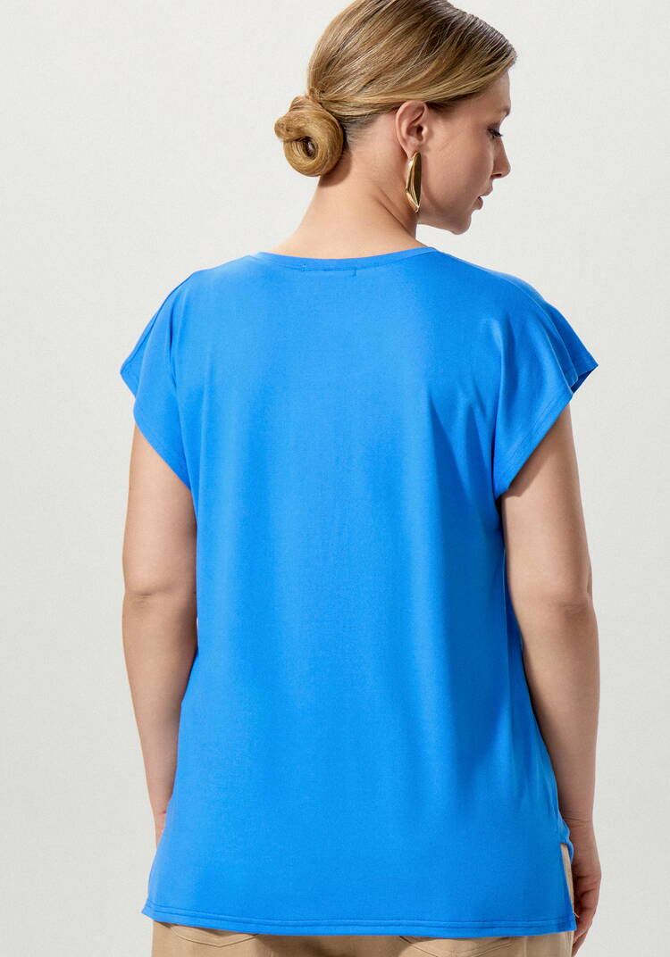 Блуза однотонная базовая без рукавов шир.  750, рис. 3