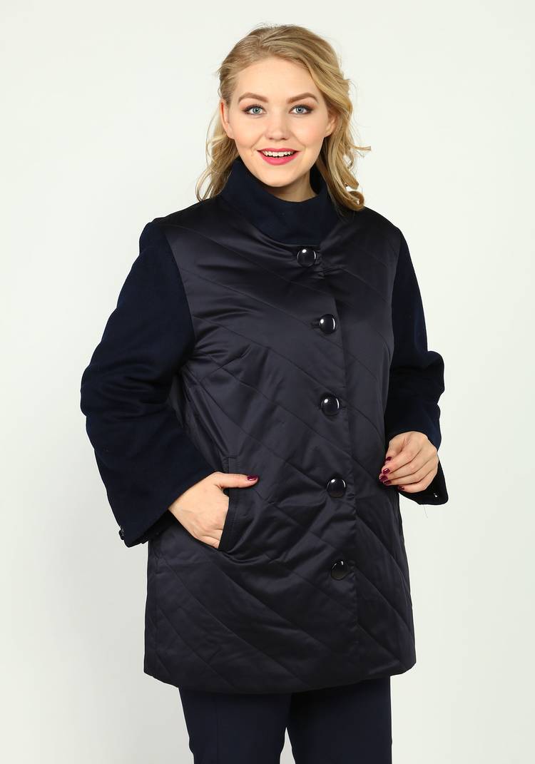 Куртка женская на пуговицах шир.  750, рис. 1