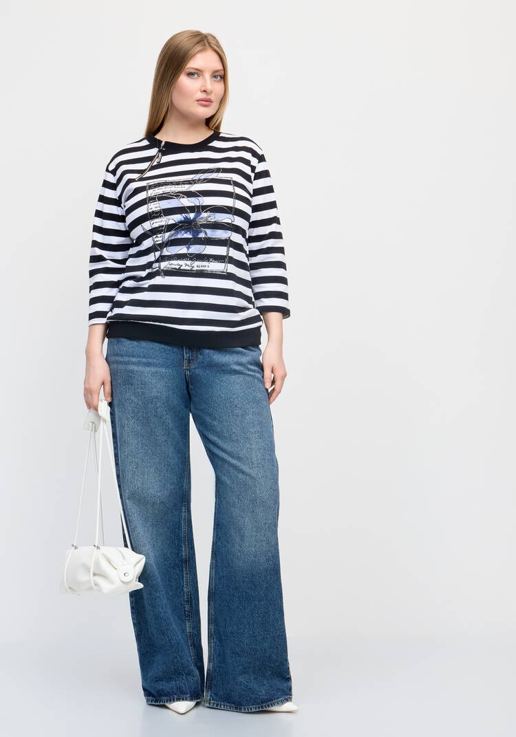 Свитшот в полоску Французский шарм шир.  750, рис. 8