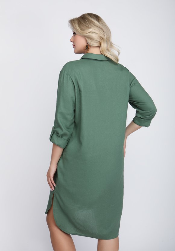 Рубашка удлиненная на пуговицах шир.  580, рис. 11