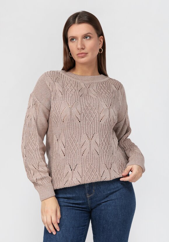 Джемпер ажурный на резинке шир.  580, рис. 1