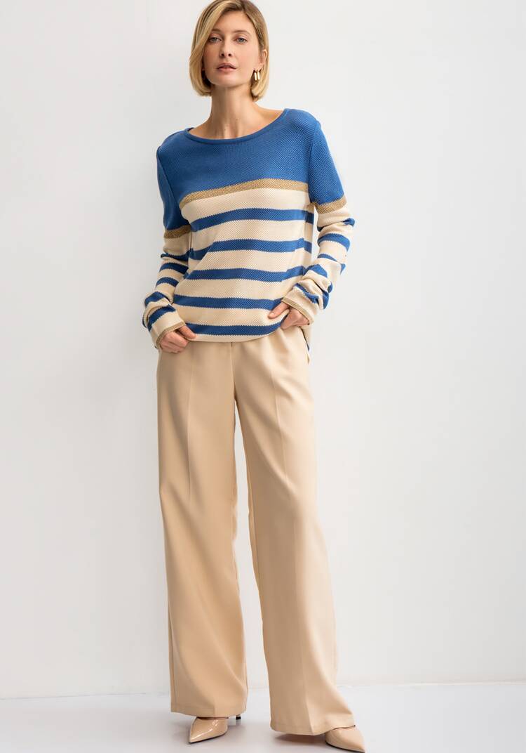 Джемпер в полоску с метанитью шир.  750, рис. 8