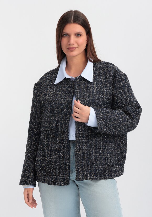 Твидовый бомбер шир.  580, рис. 14