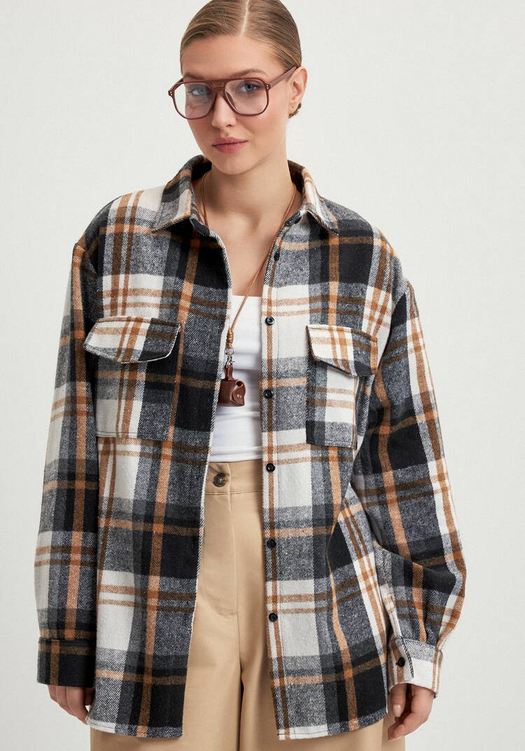 Рубашка фланелевая в клeтку шир.  750, рис. 32