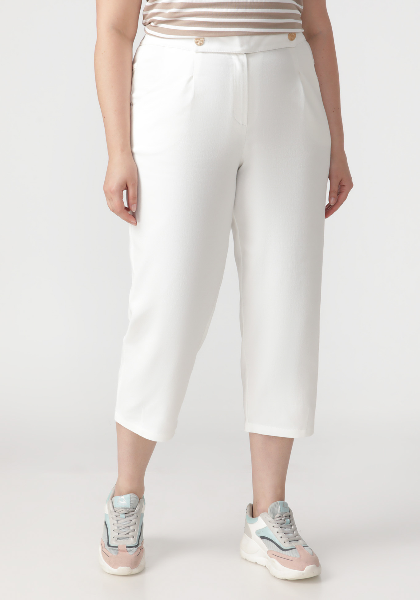 Брюки со съемной планкой на поясе