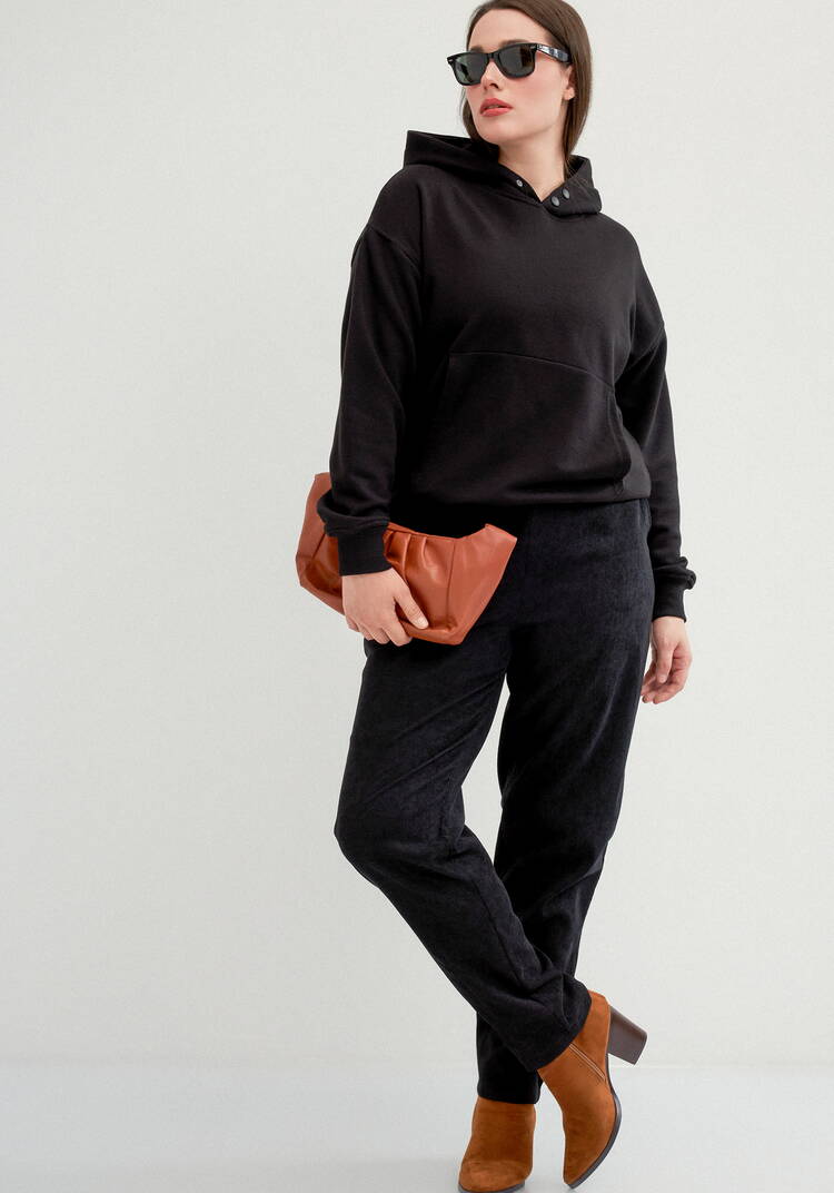 Брюки из микровельвета с комфортным поясом шир.  750, рис. 29