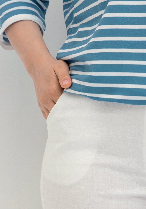 Брюки прямого кроя с поясом на резинке шир.  580, рис. 5