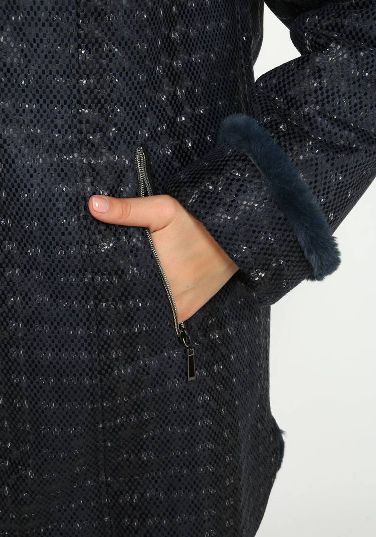 Дубленка с карманами на молнии шир.  750, рис. 12