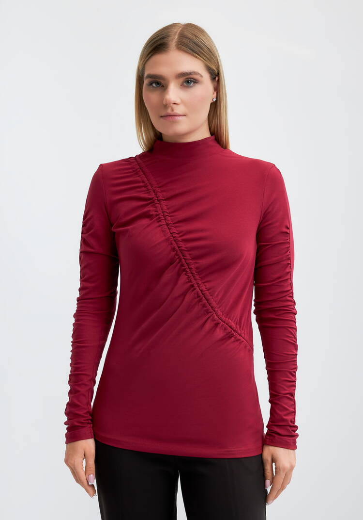 Водолазка со сборкой Хельга шир.  750, рис. 4