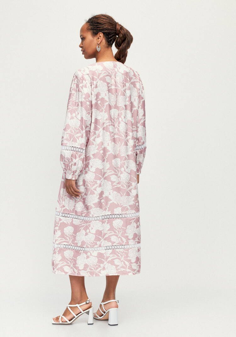 Платье с вставками кружева Катрин шир.  750, рис. 11