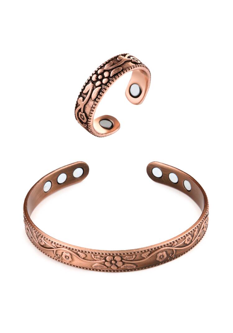 Комплект с магнитами: браслет + кольцо шир.  750, рис. 2