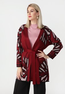 Кардиган с крупным орнаментом