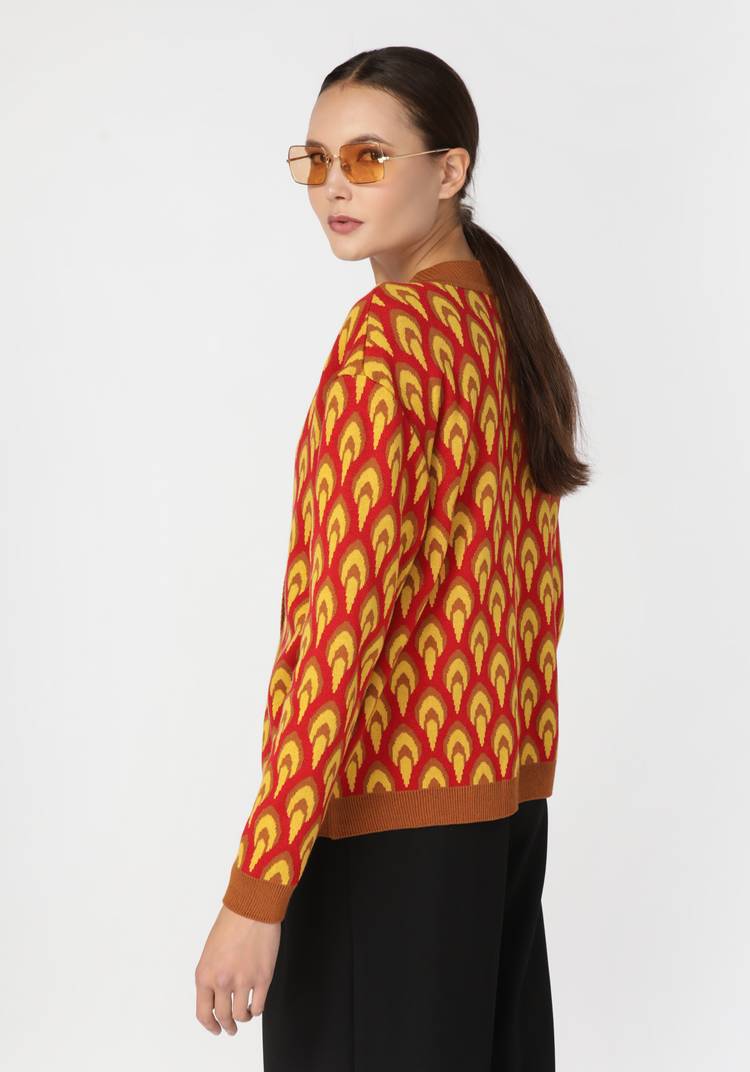 Кардиган с рисунком по стану и рукавам шир.  750, рис. 3