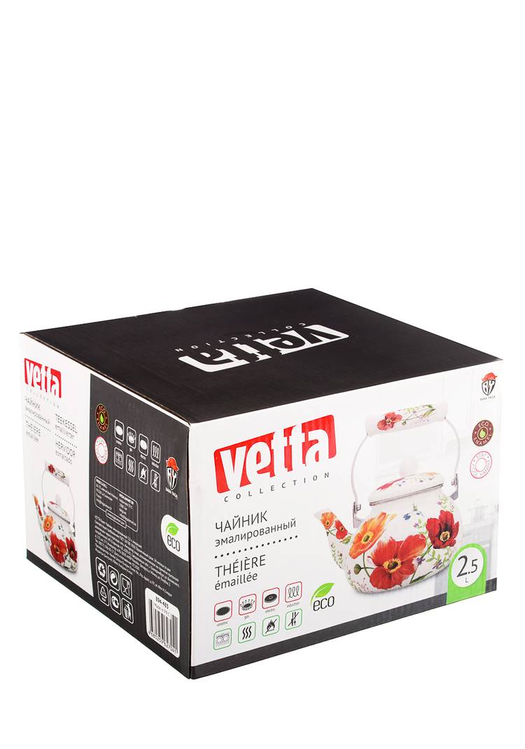 Чайник эмалированный Букет шир.  750, рис. 3